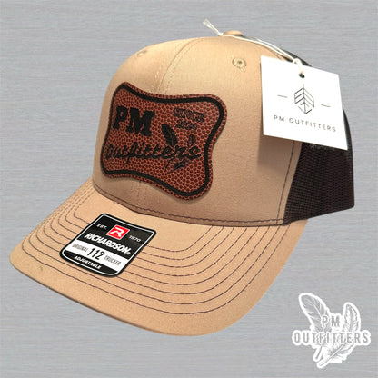 PM Outfitters Custom Design Football Logo Trucker Hat