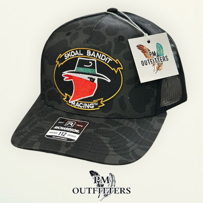 Skoal Bandit Racing Richardson 112 camo trucker hat interior tag detail
