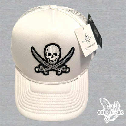 Vintage Jolly Roger Foam Front Rope Trucker Hat