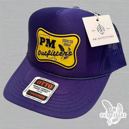PM Outfitters LSU Logo Design Foam Front Rope Trucker Hat