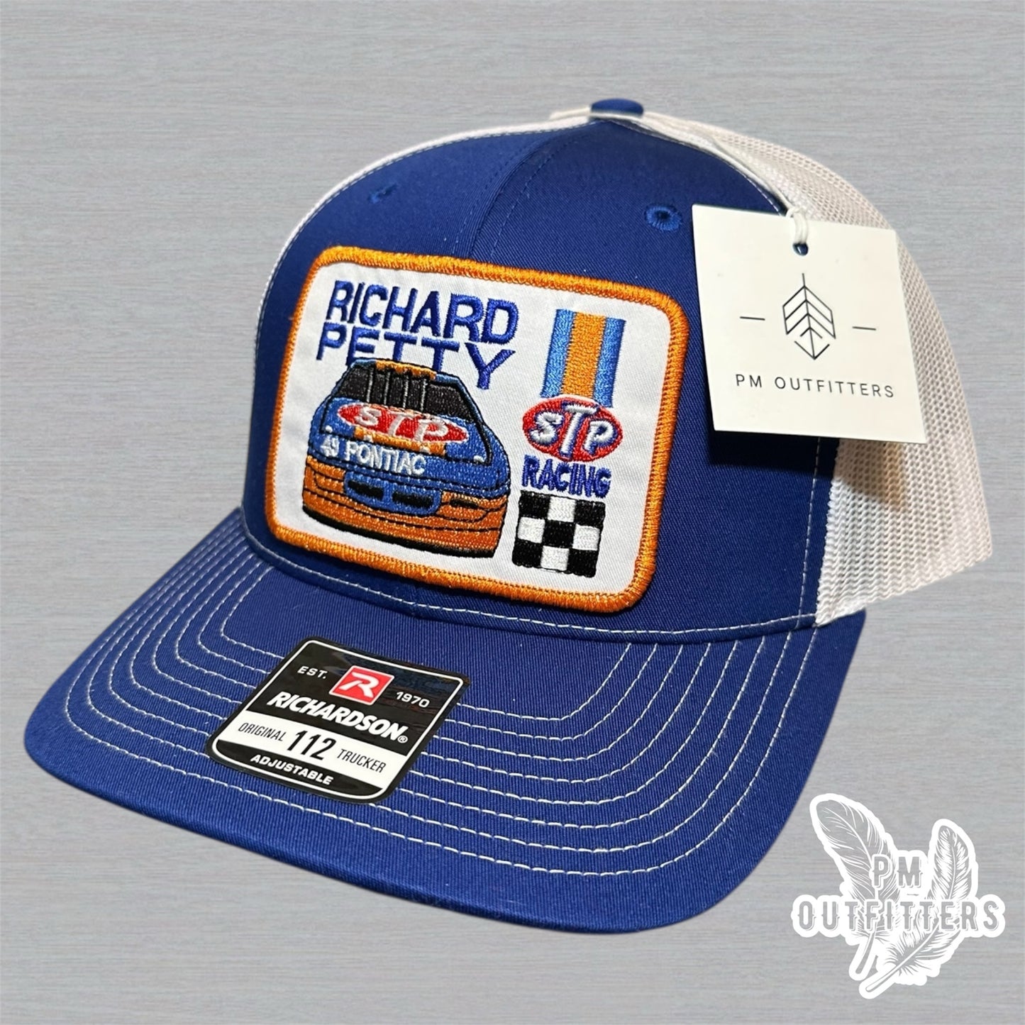 Richard Petty STP Racing Trucker Hat - Blue & White Richardson 112
