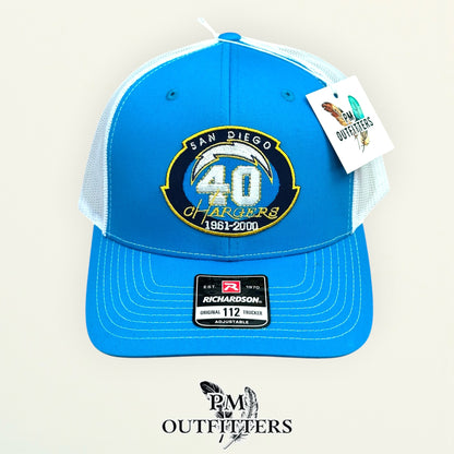 San Diego Chargers 40th anniversary patch detail lightning bolt 1961 2000