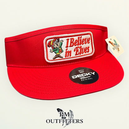 Keebler I Believe in Elves Visor – PM Outfitters Retro Patch | Decky Red Cookie Heritage