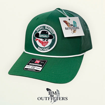 Skoal Bandit Racing Retro Patch Hat | Richardson 112 Kelly Green & White Rope Trucker
