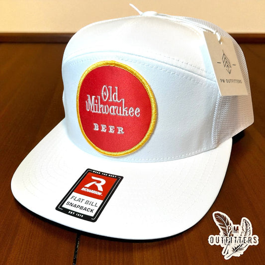 Retro Old Milwaukee Beer Patch 7 Panel Trucker