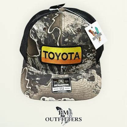 Toyota Retro Patch Camo Trucker Hat – PM Outfitters | Richardson 112 Realtree Excape Automotive Heritage