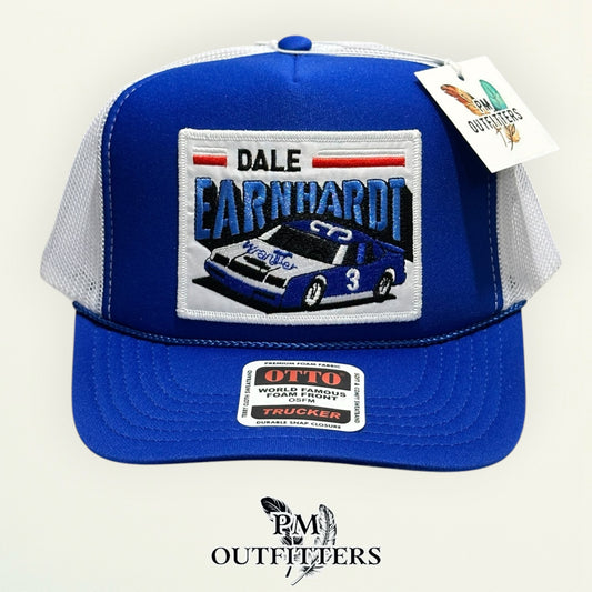 Dale Earnhardt Wrangler patch detail No 3 blue white car embroidered