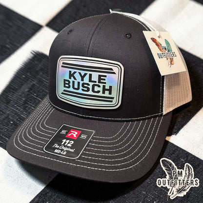 Kyle Busch Memorial Hat - In Memory of Rowdy (1985-2026) | Richardson 112 Black White Tribute