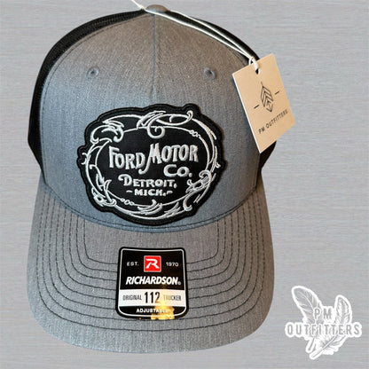Retro Ford Motor Co Vintage Logo 5 Panel Trucker Hat