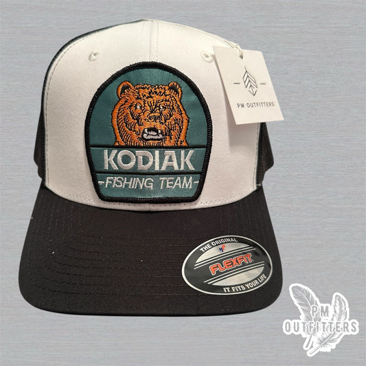 Retro Kodiak Bear Fishing Team FlexFit Hat