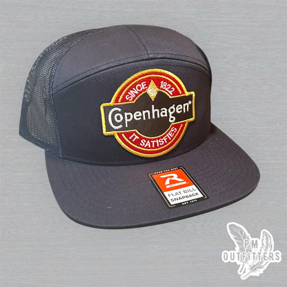 Copenhagen Since 1822 It Satisfies Richardson 168 Trucker Hat - Navy 7 Panel Snapback