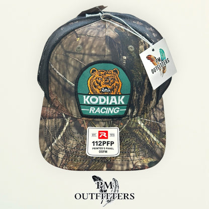 Kodiak Racing Trucker Hat – PM Outfitters Bear Patch | Richardson 112 Mossy Oak Country DNA Camo