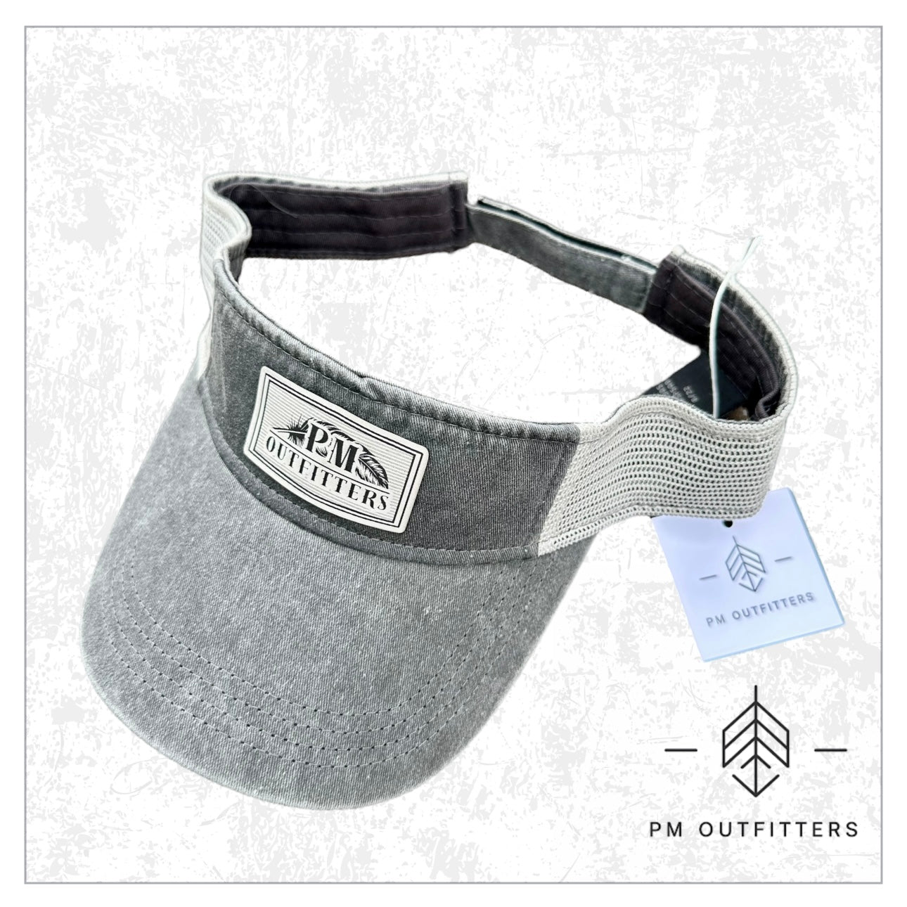 PM Outfitters Striped Logo Trucker Visor