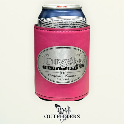 PM Outfitters Laser Engraved Truvy's Beauty Spot Leatherette Koozie