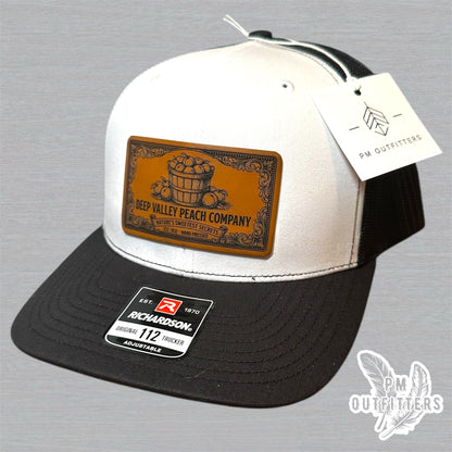 Deep Valley Peach Company Hat - White & Black Richardson 112