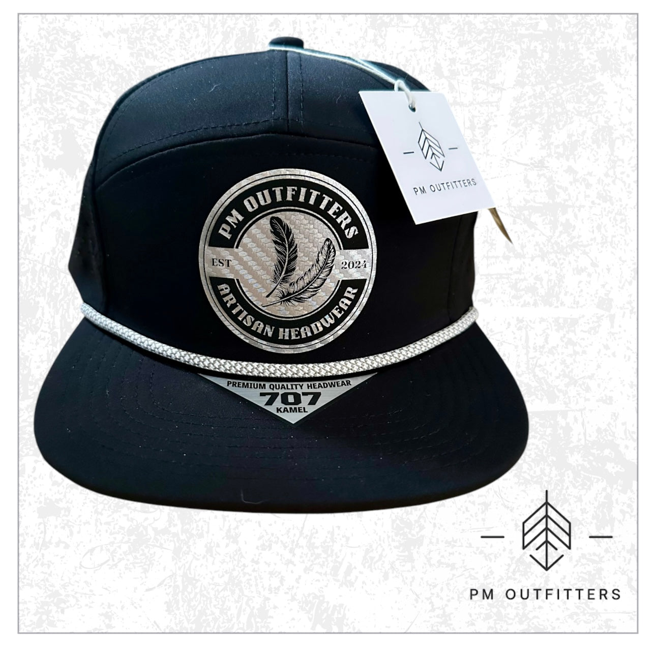 PM Outfitters Carbon Fiber Performance 7-Panel Rope Trucker