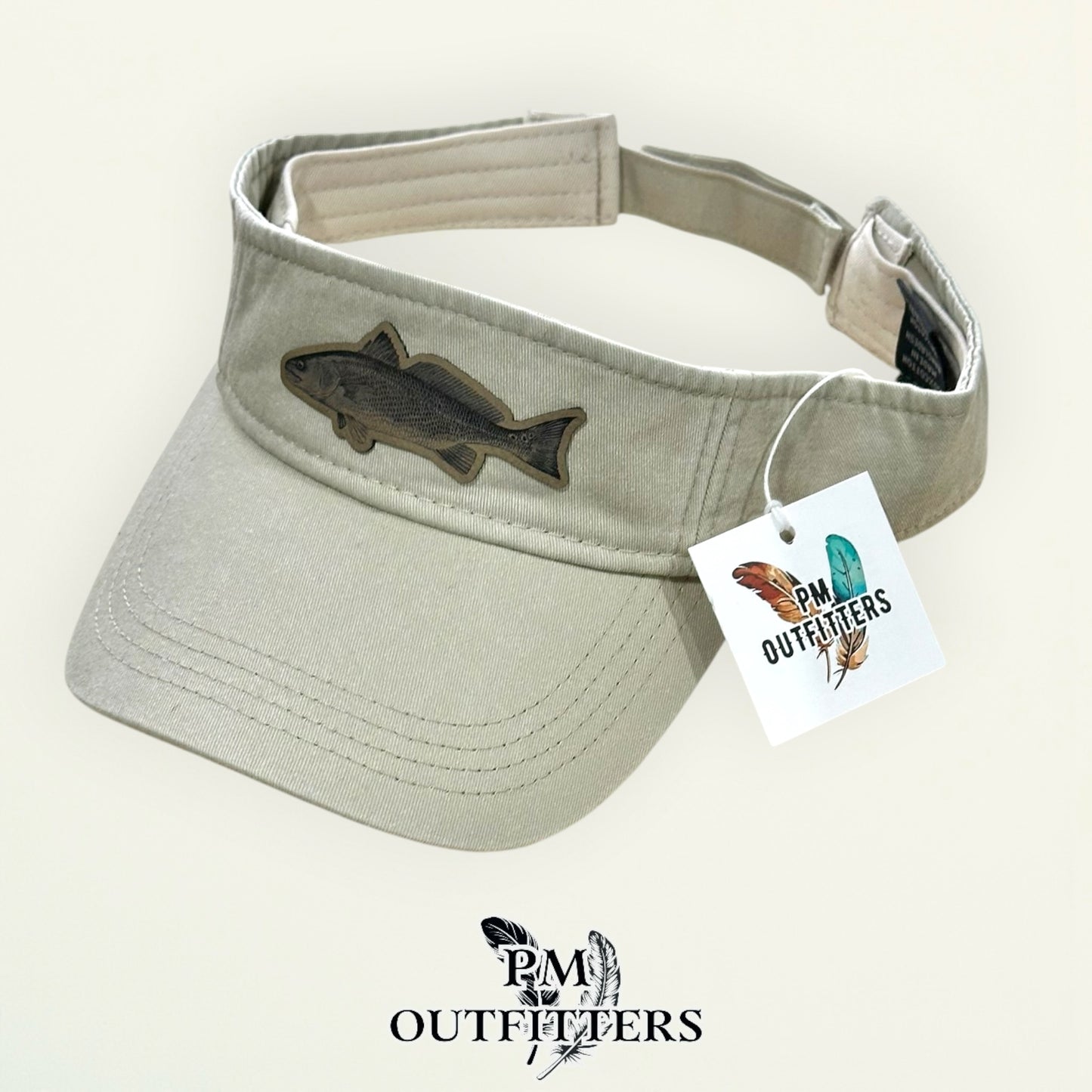 PM Outfitters Exclusive Design Redfish Sportsman Pigment Dyed Cotton Visor