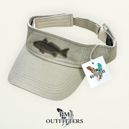 PM Outfitters Exclusive Design Redfish Sportsman Pigment Dyed Cotton Visor