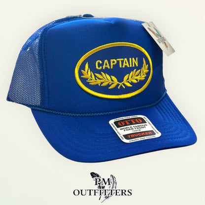 Captain Trucker Hat | Otto Foam Front Royal Blue Rope Trucker