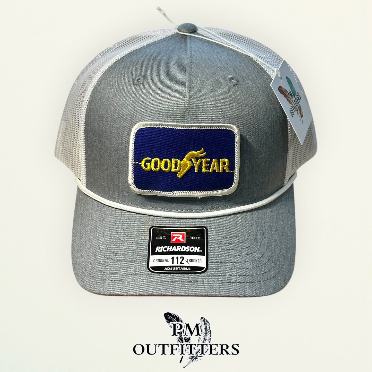 Goodyear Vintage Patch Rope Trucker - Authentic 1970s-80s | Richardson 112 Heather Gray