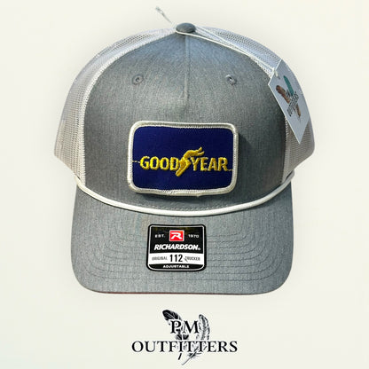 Goodyear Vintage Patch Rope Trucker - Authentic 1970s-80s | Richardson 112 Heather Gray