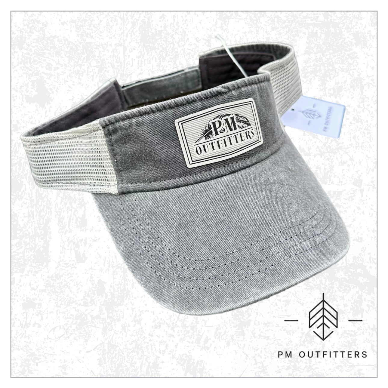 PM Outfitters Striped Logo Trucker Visor