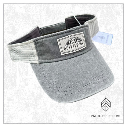 PM Outfitters Striped Logo Trucker Visor
