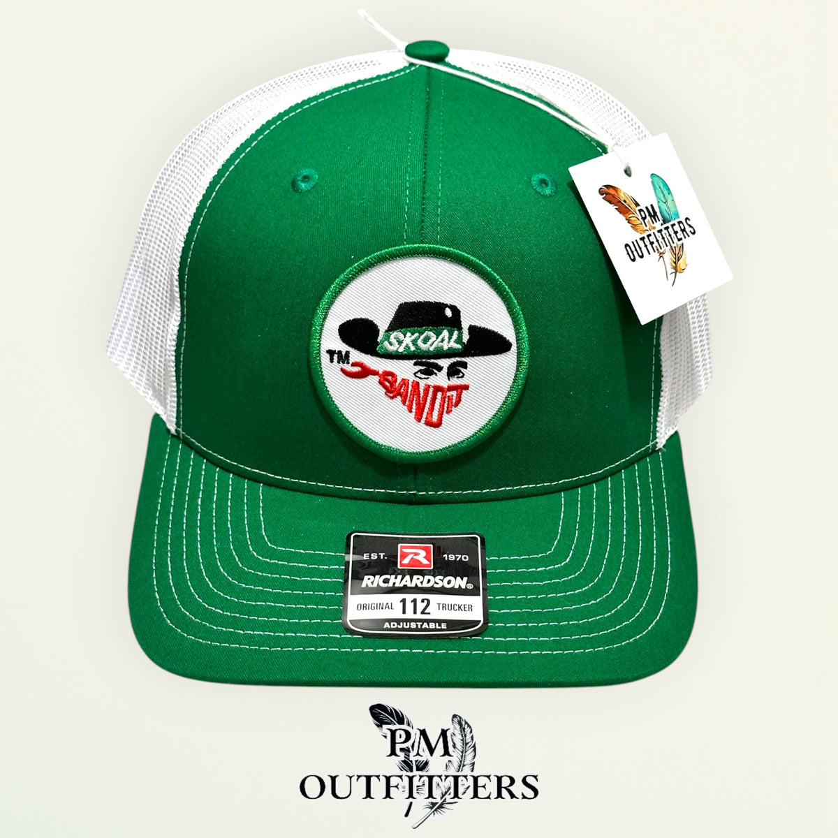 Skoal Bandit trucker hat white mesh back Richardson 112