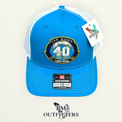San Diego Chargers trucker hat white mesh back Richardson 112