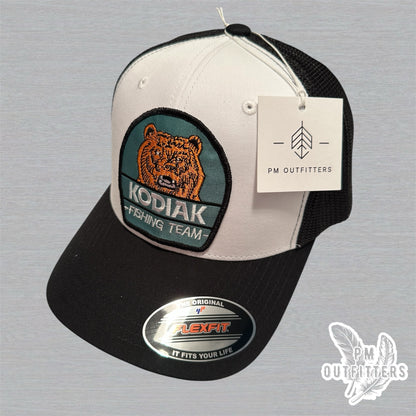 Retro Kodiak Bear Fishing Team FlexFit Hat