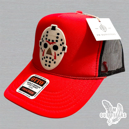 Halloween Jason Mask Foam Front Rope Trucker Hat