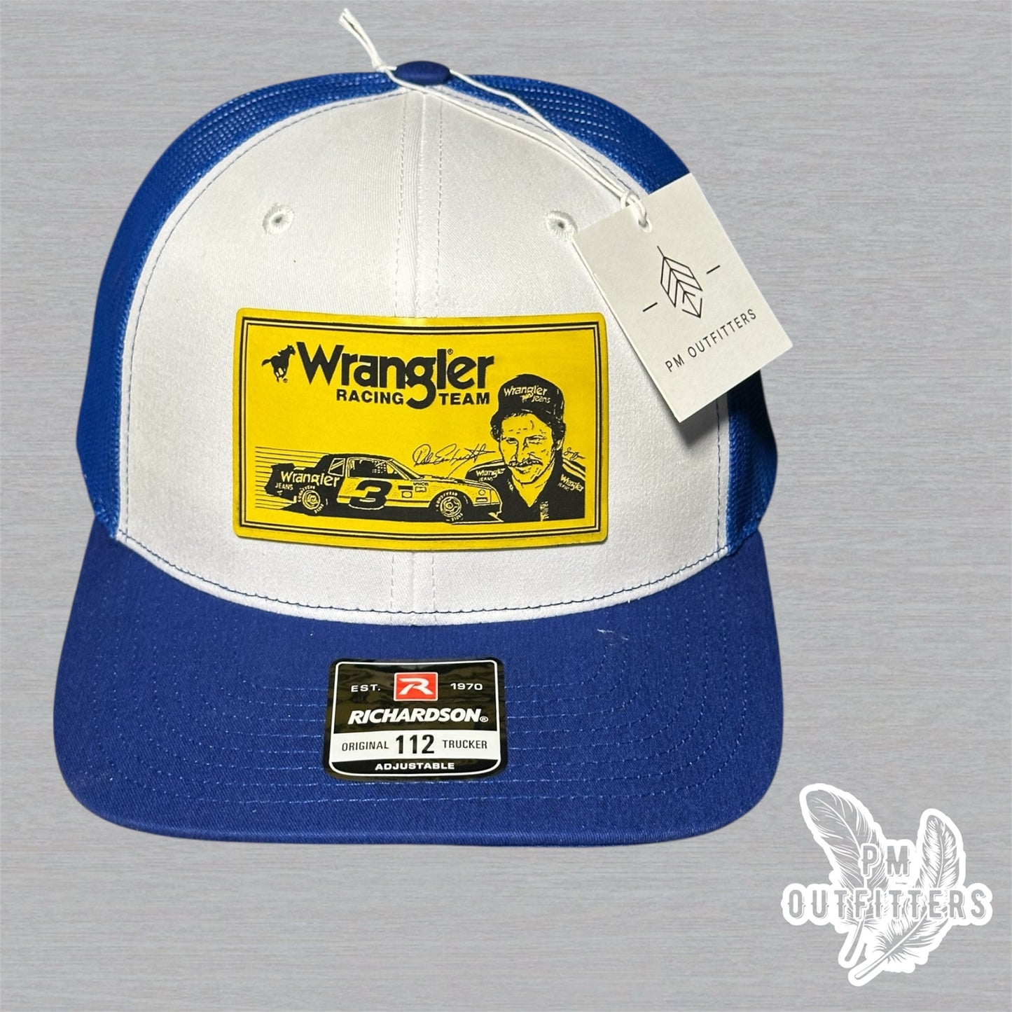 Dale Earnhardt Wrangler Racing Richardson 112 Trucker Hat Custom