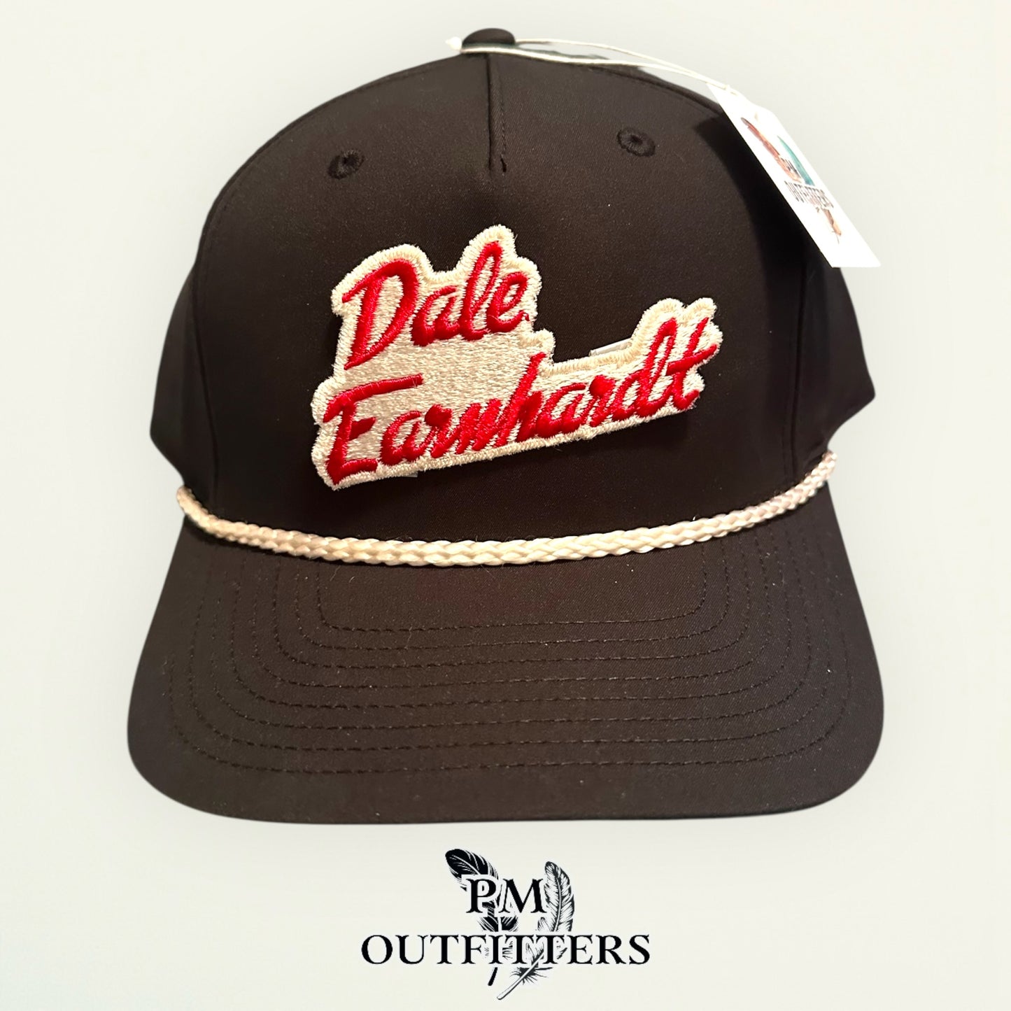 Dale Earnhardt Vintage Patch Hat - Authentic NASCAR Memorabilia | Richardson 258 Black White Rope