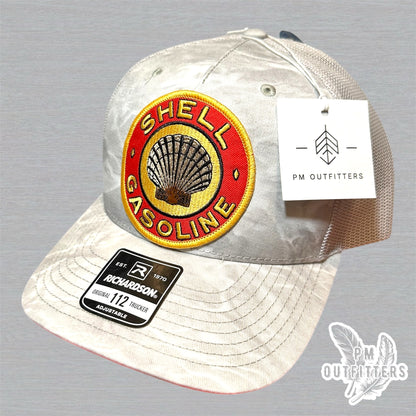 Vintage Shell Patch Hat – Mossy Oak Elements Bonefish Richardson 112 | Shell By The Beau Exclusive Edition