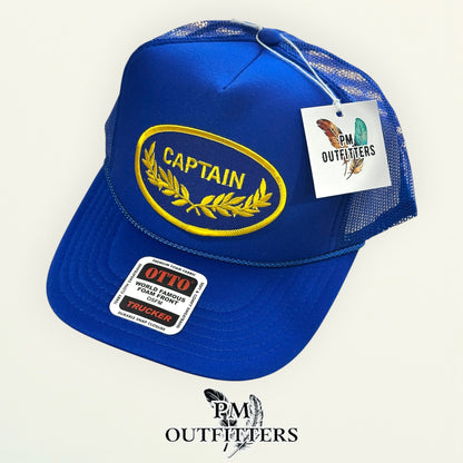 Captain Trucker Hat | Otto Foam Front Royal Blue Rope Trucker
