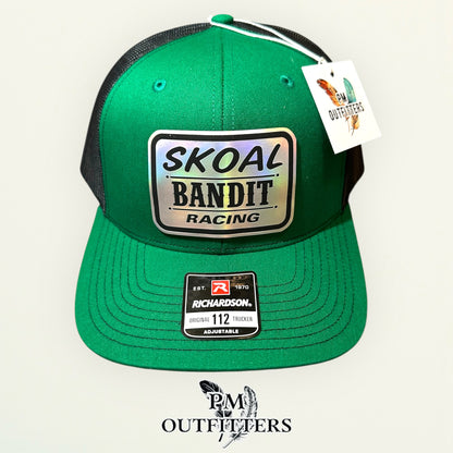 Skoal Bandit Racing trucker hat black mesh back Richardson 112 green