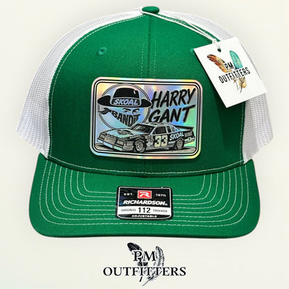 Harry Gant Skoal Bandit Racing trucker hat white mesh back Richardson 112 green