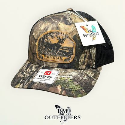 PM Outfitters Whitetail deer Richardson 112PFP Country DNA camo hat – right angle