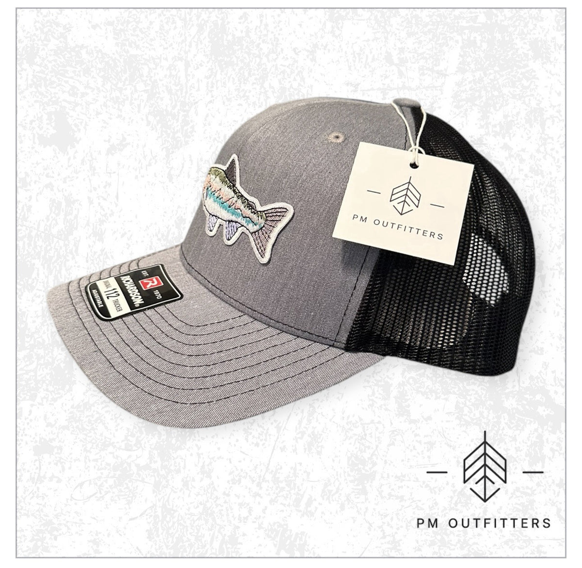 Rainbow Trout Embroidered Patch Trucker Hat