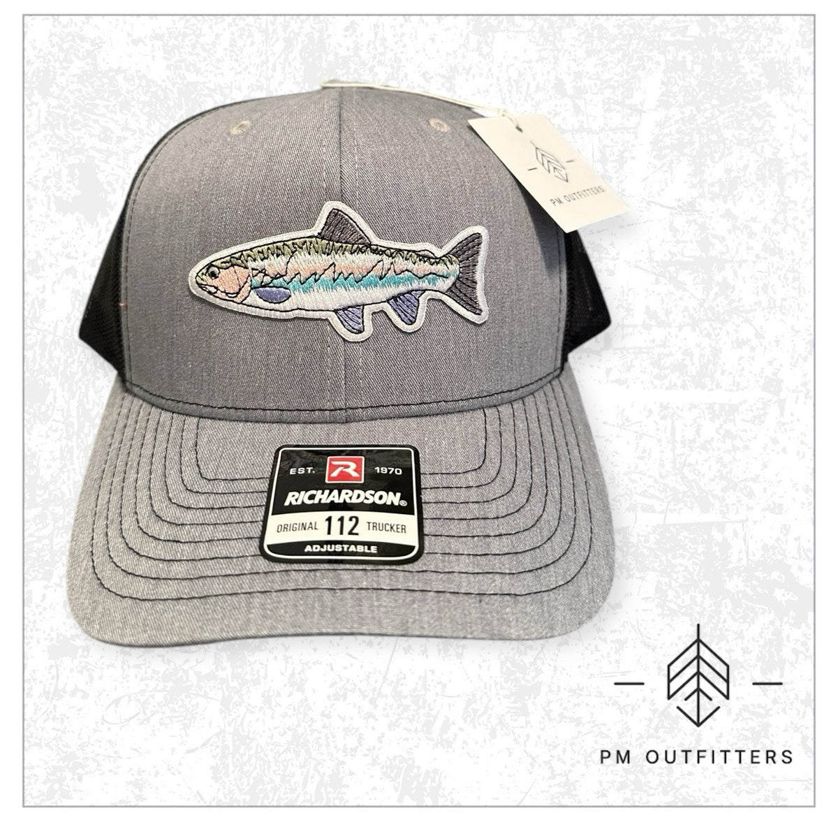 Rainbow Trout Embroidered Patch Trucker Hat