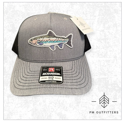 Rainbow Trout Embroidered Patch Trucker Hat