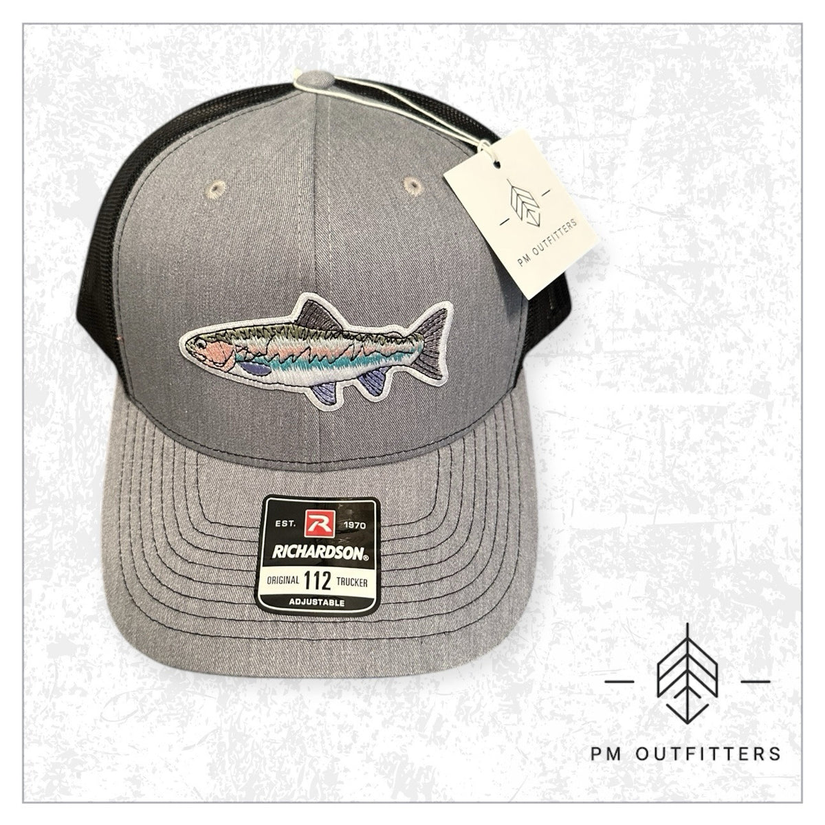 Rainbow Trout Embroidered Patch Trucker Hat