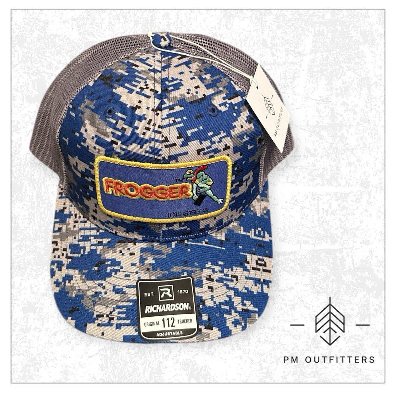 Frogger Hat Retro Sega Frogger Video Game Digital Camo Trucker Hat – PM Outfitters