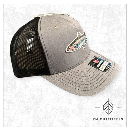 Rainbow Trout Embroidered Patch Trucker Hat