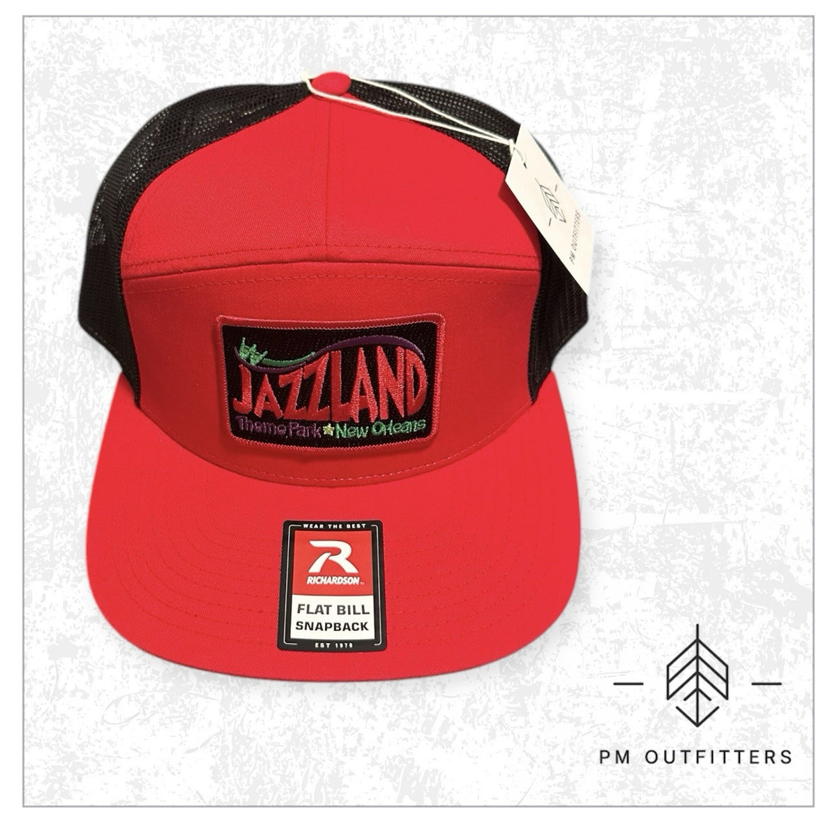 Retro Jazzland New Orleans Theme Park Patch 7-Panel Trucker Hat